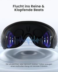 RENPHO Bluetooth 5.2 3D alvómaszk beépített fejhallgatóval, fehér zajjal 4