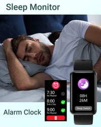 HUAKUA Okosóra Lépésszámlálóval - Nagy Kijelzős, Vízálló Fitnesz Tracker Applikáció Nélkül 5