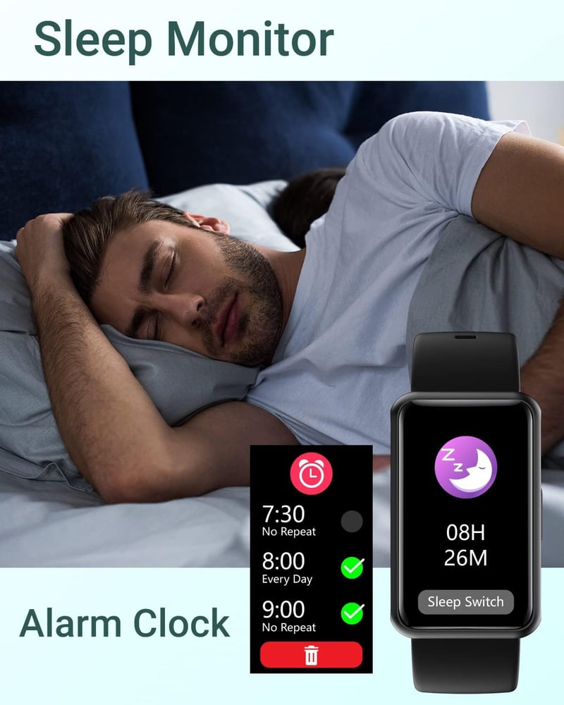 HUAKUA Okosóra Lépésszámlálóval - Nagy Kijelzős, Vízálló Fitnesz Tracker Applikáció Nélkül