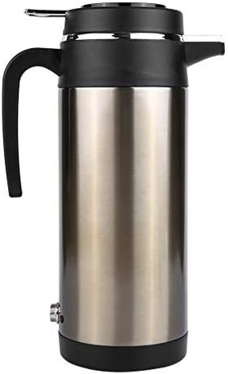 Keenso 12V-os autós vízforraló, 1000ml-es rozsdamentes acél utazóbögre