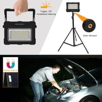 MEIKEE 80W LED Munkalámpa 12000 mAh Akkumulátorral - 4 Világítási Mód, 5 Fényerőszint, USB/Napelemes Töltés, Mágneses, Kempingezéshez, Szere 5