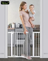 Ycozy Biztonsági Ajtórács - Fúrás Nélküli Lépcsőrács 77 cm Magas, 65-74 cm Széles, Nyomással Rögzíthető 1