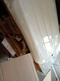 Iris Ohyama TB-45 Átlátszó Tárolódoboz Tetővel 45L Csatos Zárral Egymásra Rakható 5 db-os Szett Használt Karcos 5