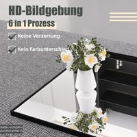 AUFHELLEN Álló Tükör 180x80 cm - Teljes Alakos Fali Tükör Fekete Fém Kerettel, HD Minőségű Üveg, Akasztókkal - Nappali, Hálószoba, Öltöző 4