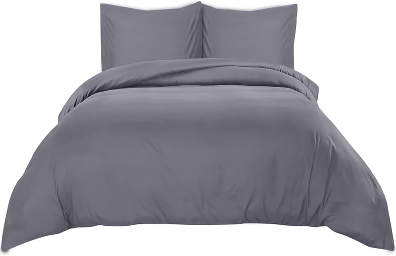 Utopia Bedding 3 részes szürke mikroszálas ágyneműhuzat garnitúra 155x220 cm