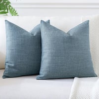 JOTOM 2 db Kék Díszpárnahuzat 50x50 cm - Modern Poliészter Huzat Kanapéra, Nappaliba, Hálószobába - Puha, Cipzáras Dekorációs Párnahuzat Sze 3