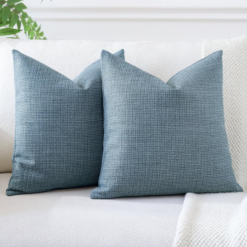 JOTOM 2 db Kék Díszpárnahuzat 50x50 cm - Modern Poliészter Huzat Kanapéra, Nappaliba, Hálószobába - Puha, Cipzáras Dekorációs Párnahuzat Sze