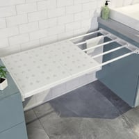SUQ Állítható Kihúzható Szekrénypolc Elválasztó Rekesz Polcrendező Gardróbba és Szekrénybe, 24 cm magas, 38-60 cm széles, 1 db (hiányos 1