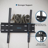 BONTEC Dönthető TV Fali Tartó 23-55 Hüvelykes LCD/LED/Plazma Televíziókhoz, Lapos és Ívelt Képernyőkhöz, 45 kg Teherbírással, VESA 400x400 2