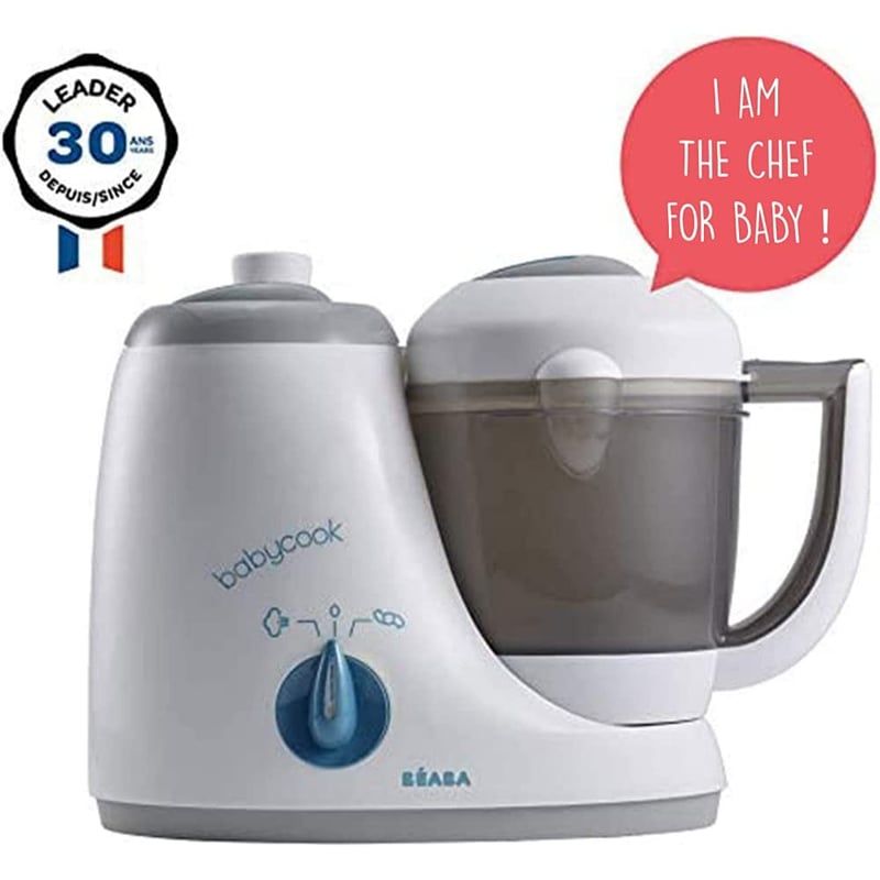 Béaba Babycook Original szürke-kék multifunkciós gőzfőző és turmixgép