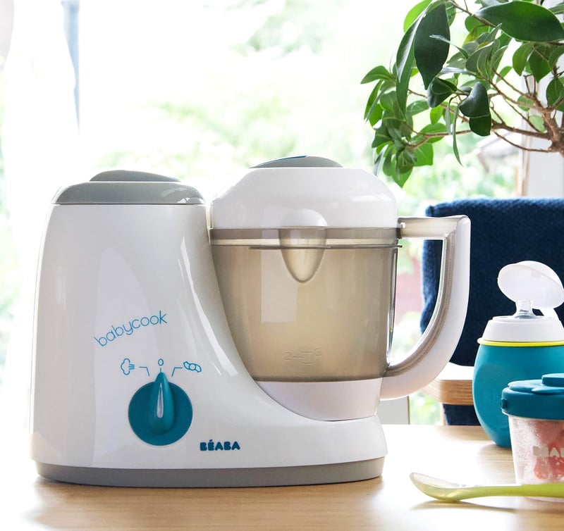 Béaba Babycook Original szürke-kék multifunkciós gőzfőző és turmixgép