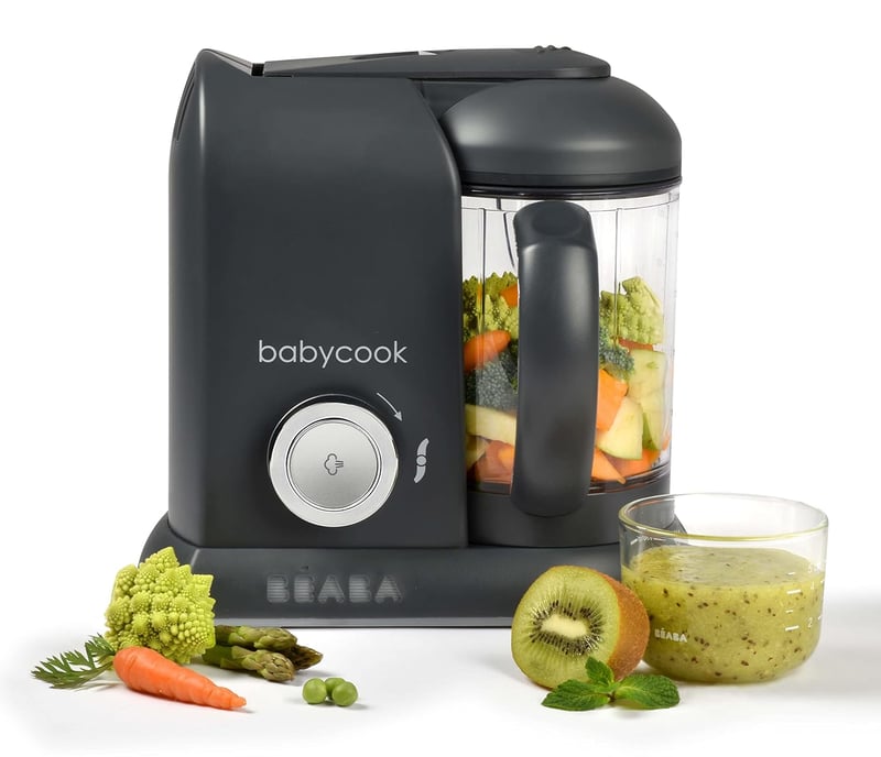 BÉABA Babycook Solo 4 az 1-ben Gőzöléses Főzőgép Rozsdamentes Kosárral Szürke