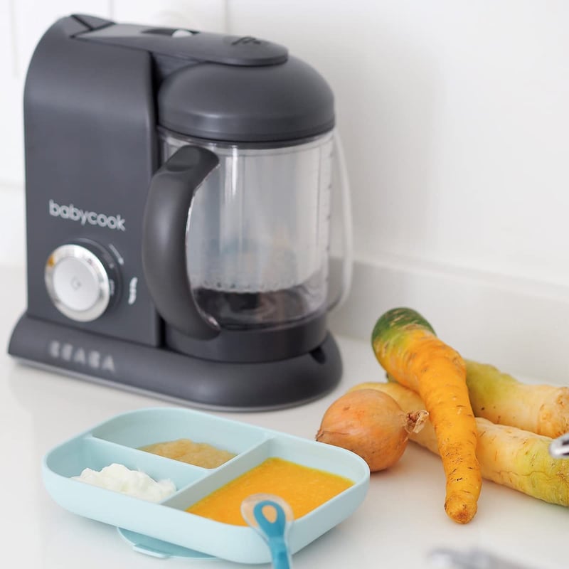 BÉABA Babycook Solo 4 az 1-ben Gőzöléses Főzőgép Rozsdamentes Kosárral Szürke