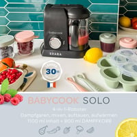 BÉABA Babycook Solo 4 az 1-ben Gőzöléses Főzőgép Rozsdamentes Kosárral Fekete 2