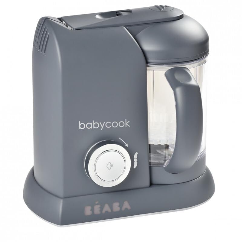 BÉABA Babycook Solo 4 az 1-ben Gőzöléses Főzőgép Rozsdamentes Kosárral Szürke