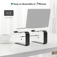 BONTEC Ergonomikus Laptop Állvány Íróasztalhoz, 10-17,3 Hüvelykes Notebookokhoz Kompatibilis Tartó, Fekete 6