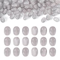 Beadthoven UV-reaktívne korálky meniace farbu, oválne korálky z živice v tvare hrozna s trblietkami, aktivované slnečným žiarením, na výrobu šperkov, sivé, 60 ks 1