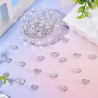Beadthoven UV-reaktívne korálky meniace farbu, oválne korálky z živice v tvare hrozna s trblietkami, aktivované slnečným žiarením, na výrobu šperkov, sivé, 60 ks 6