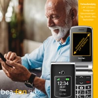 Skladací mobilný telefón Beafon SL605 s núdzovým tlačidlom SOS, 2,4-palcovým farebným vnútorným a 1,4-palcovým farebným vonkajším displejom 4