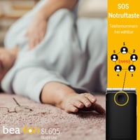 Skladací mobilný telefón Beafon SL605 s núdzovým tlačidlom SOS, 2,4-palcovým farebným vnútorným a 1,4-palcovým farebným vonkajším displejom 3