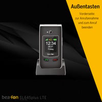 Telefon mobil pentru seniori Beafon SL645plus LTE (4G) Silverline, tip clapetă, cu buton de urgență SOS, taste mari, ecran color interior și exterior XXL, pentru vârstnici 4