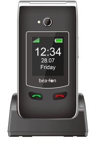 Telefon mobil cu clapetă pentru seniori Beafon SL645plus Silverline cu buton SOS, taste mari, protecție IP54, ecran color interior și exterior XXL 1