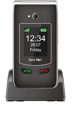 Beafon SL645plus Silverline Senior vyklápací mobilný telefón s SOS núdzovým tlačidlom, telefón s veľkými tlačidlami, krytie IP54, XXL farebný vnútorný a vonkajší displej