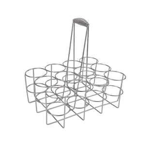 BEALIFE vízespalack tartó állvány 12 palackhoz, ezüst, 29,5x22x32 cm - tárolórendező sport és szabadtéri rendezvényekhez, sörös palack tartó