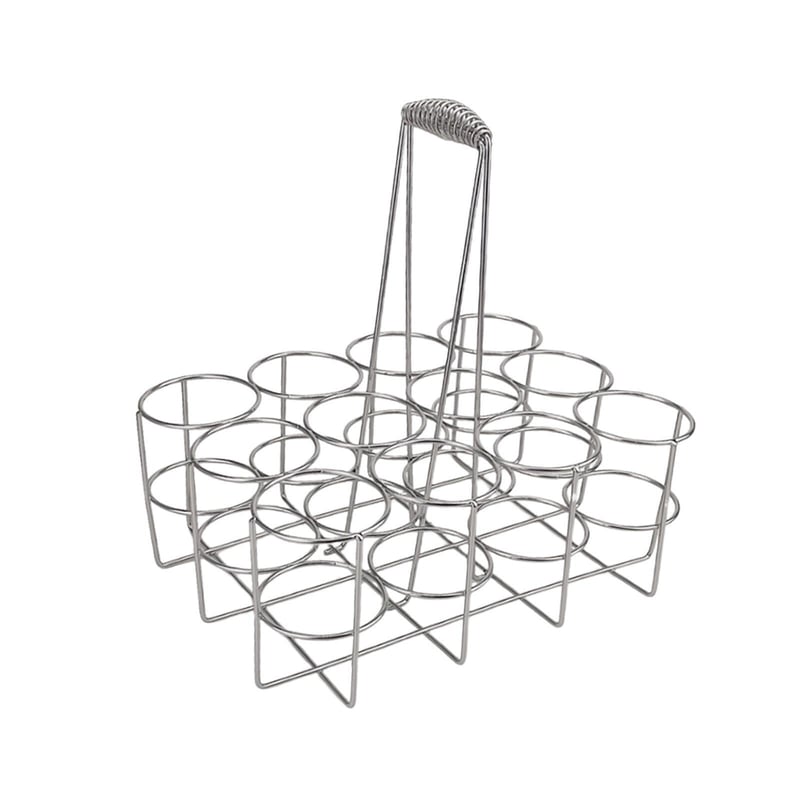 BEALIFE stalak za 12 boca, srebrni, 29,5x22x32 cm - organizator za sport i aktivnosti na otvorenom, stalak za pivske boce