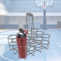 BEALIFE stalak za 12 boca, srebrni, 29,5x22x32 cm - organizator za sport i aktivnosti na otvorenom, stalak za pivske boce 9