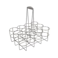 BEALIFE stalak za 12 boca, srebrni, 29,5x22x32 cm - organizator za sport i aktivnosti na otvorenom, stalak za pivske boce 5
