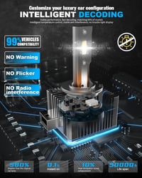 BEAMFLY D1S LED fényszóró izzó 110W 36000LM, HID xenon csere, 2 db 2
