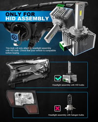 BEAMFLY D3S LED fényszóró izzó 110W 36000LM, 500% fényerő, D1S HID xenon helyettesítő, 2 db 6