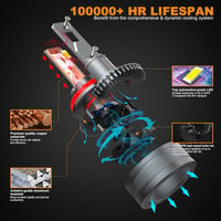 BEAMFLY H11/H8/H9 LED Fényszóró Izzó 18000LM, 110W Nagy Teljesítményű Első Lámpa, 6000K Erős Fehér Fény, 12V Autó Világítás 6