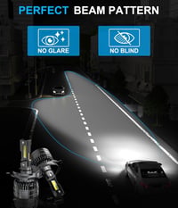 BEAMFLY H4 HB2 9003 LED Autó Fényszóró Izzó 130W 28000LM 6000K Canbus - Univerzális Autó és Motor Izzók Vastag Rézcső Hűtéssel - 2db 3