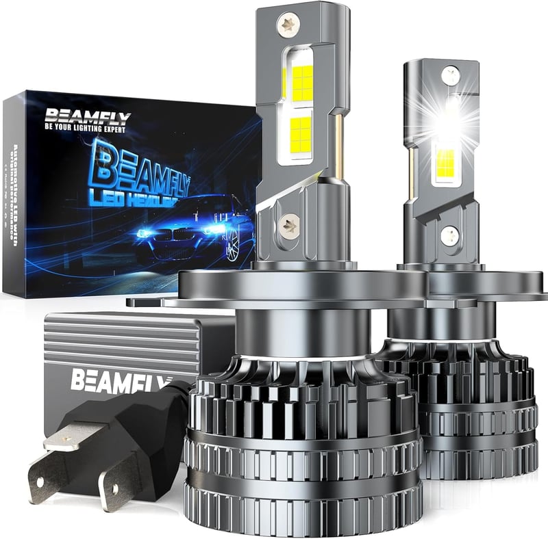 BEAMFLY H4 HB2 9003 LED Autó Fényszóró Izzó 130W 28000LM 6000K Canbus - Univerzális Autó és Motor Izzók Vastag Rézcső Hűtéssel - 2db