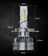 BEAMFLY H4 HB2 9003 LED Autó Fényszóró Izzó 130W 28000LM 6000K Canbus - Univerzális Autó és Motor Izzók Vastag Rézcső Hűtéssel - 2db 8