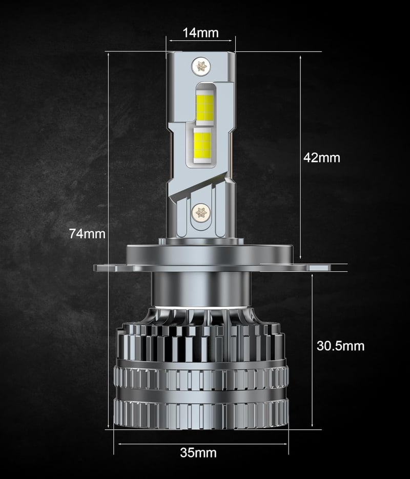 BEAMFLY H4 HB2 9003 LED Autó Fényszóró Izzó 130W 28000LM 6000K Canbus - Univerzális Autó és Motor Izzók Vastag Rézcső Hűtéssel - 2db