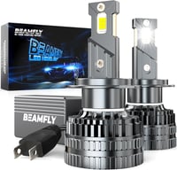 BEAMFLY H7 LED Autó Izzó Szett - 130W 28000LM Canbus Kompatibilis Fényszóró, 6000K Hideg Fehér, Rézcső Hűtéssel, 12V, 2db 1