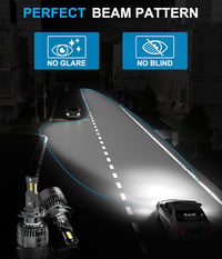 BEAMFLY H7 LED Autó Izzó Szett - 130W 28000LM Canbus Kompatibilis Fényszóró, 6000K Hideg Fehér, Rézcső Hűtéssel, 12V, 2db 4