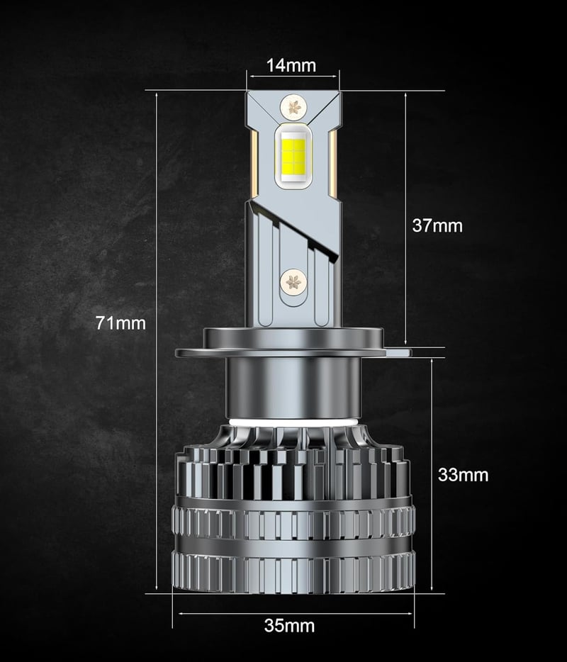 BEAMFLY H7 LED Autó Izzó Szett - 130W 28000LM Canbus Kompatibilis Fényszóró, 6000K Hideg Fehér, Rézcső Hűtéssel, 12V, 2db