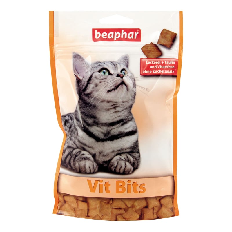 Beaphar VIT Bits Recompensă cu Vitamine pentru Pisici - Pentru Suplimentarea Zilnică a Vitaminelor - 150 g