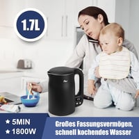 Bear 1,7L Rozsdamentes Vízforraló 11 Hőmérséklet LCD Kijelzővel 1800W 3