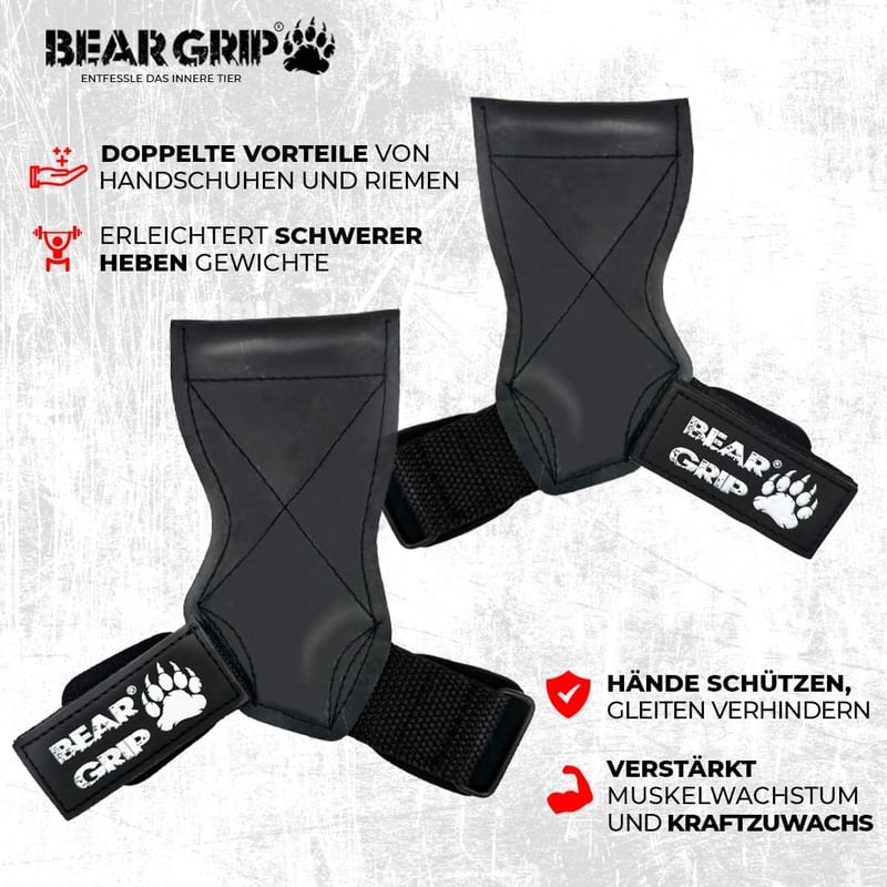 BEAR GRIP Súlyemelő Csatok Erős Edzés Kiegészítő Fitness Felszerelés