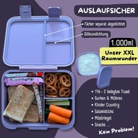 BEARFOOT Bento Box Compact dječja kutija za užinu - Jednorog ljubičasta, 1000 ml - školska kutija za ručak za djecu 3