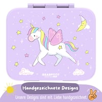 BEARFOOT Bento Box Compact dječja kutija za užinu - Jednorog ljubičasta, 1000 ml - školska kutija za ručak za djecu 5