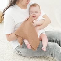Scutece din Muselină Bearmoss pentru Bebeluși 100% Bumbac, Scutece Pufoase pentru Regurgitare, Respirabile și Super Absorbante, 3 buc, 60x60 cm, Soare Maro 2