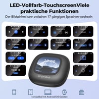 Prekladateľské slúchadlá BEARTAIN, 3 v 1 preklad v reálnom čase, 150 jazykov, dotyková obrazovka, 60-hodinová výdrž batérie, iOS a Android, na cestovanie 7