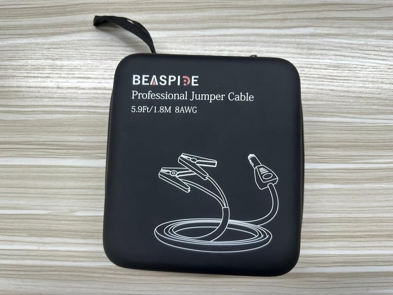 Beaspire Autós Indítókábel 12V 10A Adapterrel - 1,8m 8AWG Bikakábel Jackery és ECOFLOW Hordozható Áramforrásokhoz Kompatibilis