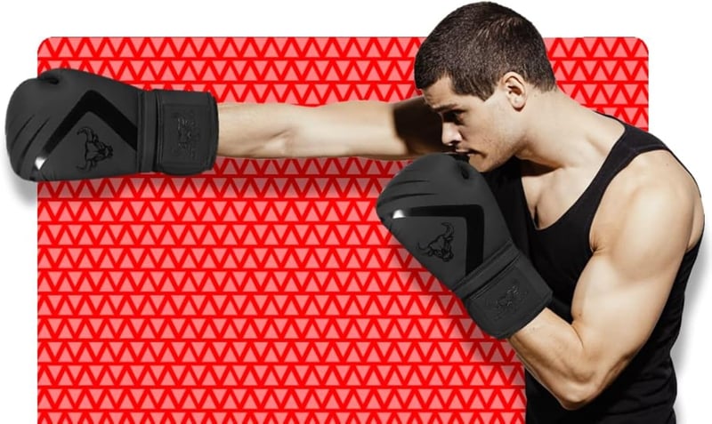 BEAST RAGE fekete bokszkesztyű Muay Thai kickbox MMA edzéshez és sparringhoz nehéz párnázással tépőzáras pár (1 pár)
